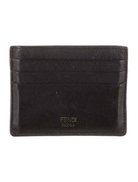 fendi monster leather card case|fendi bifold card holder.